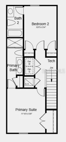 Floor 2 ~ Additional Highlights Include: Laundry package, GE refrigerator, extended LVP flooring, vertical blinds on all sliding glass doors, and whole house blinds