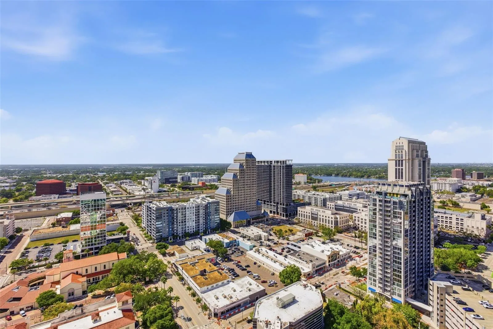 Aerial shot of downtown Orlando