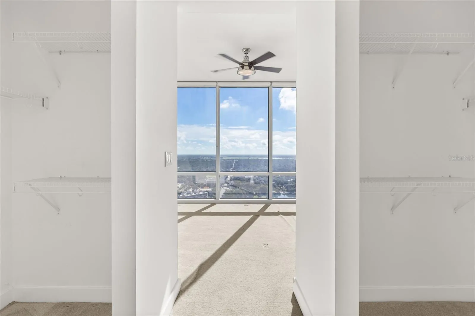 View from primary closets