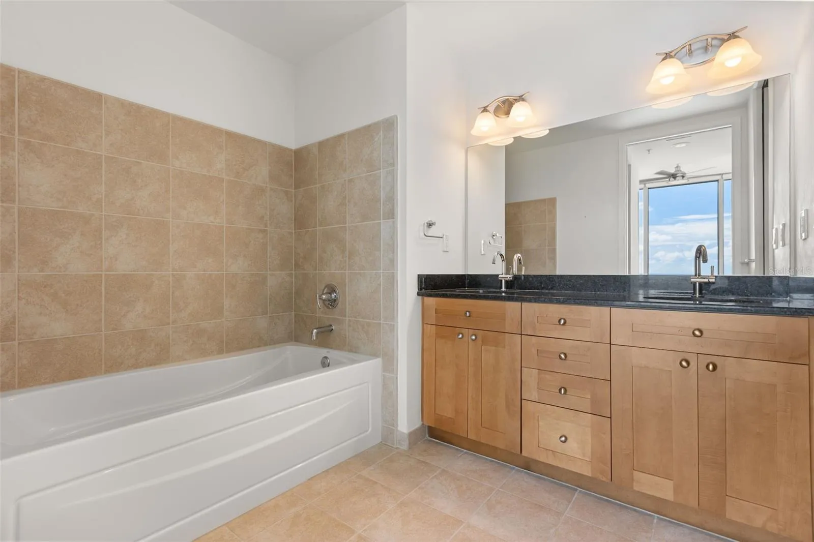 Primary bathroom with soaker tub