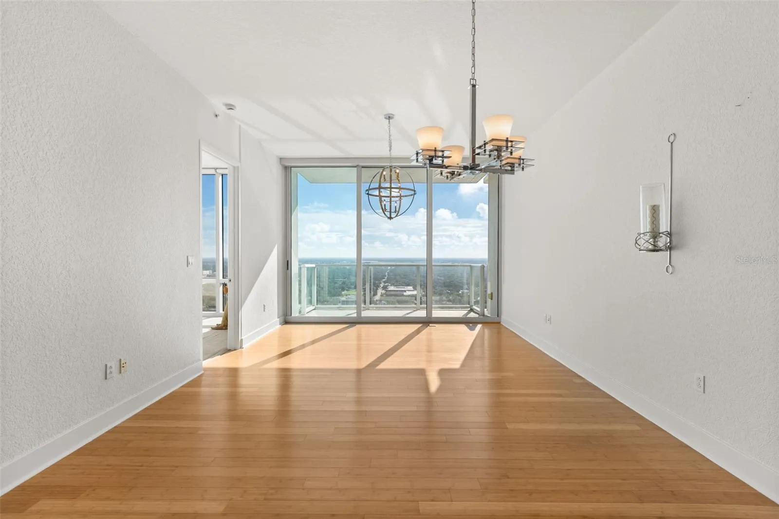Dining area opens to living room