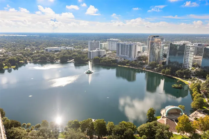 View from the balcony of Unit 2805 high above Lake Eola