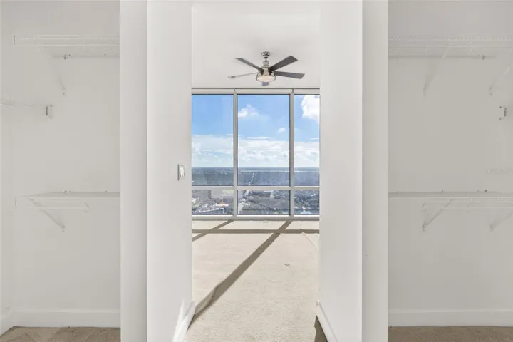 View from primary closets