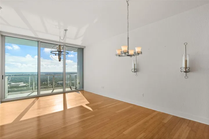 Dining area opens to living room