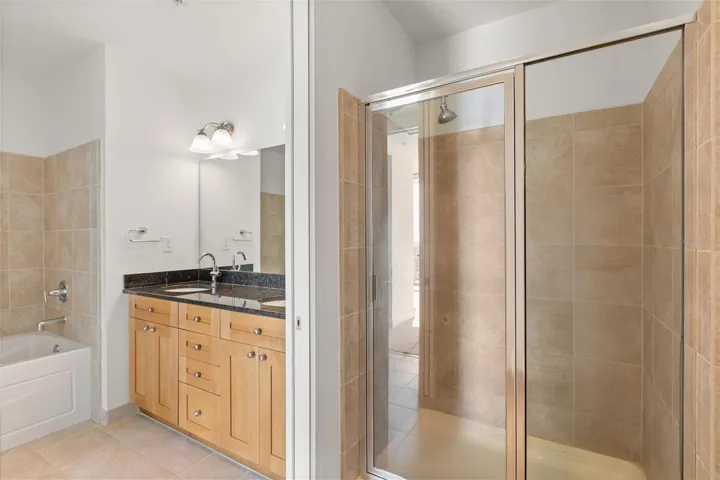 Primary bathroom with walk-in shower