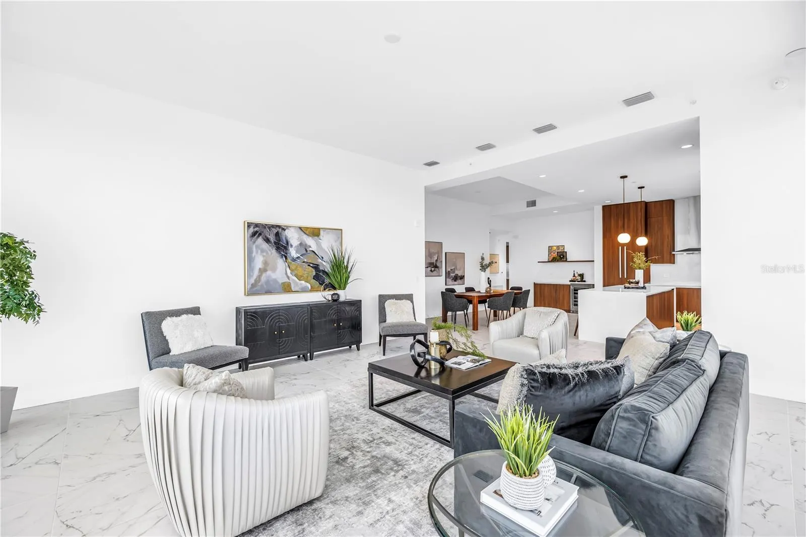 additional foot of ceiling height in great room in our Penthouse Citrine