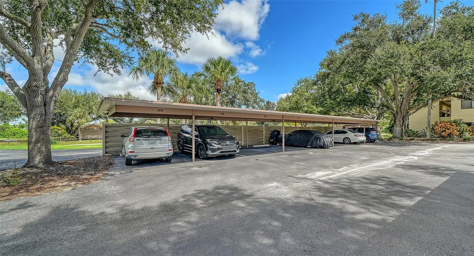 Covered parking spot