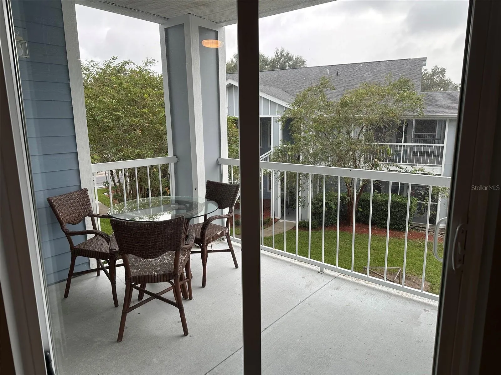 Big Balcony Overlooks Green Area