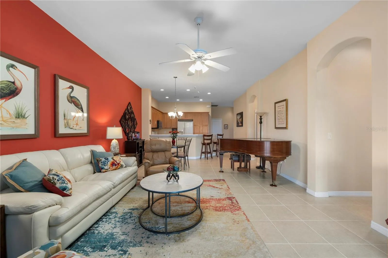 Ceiling fans throughout