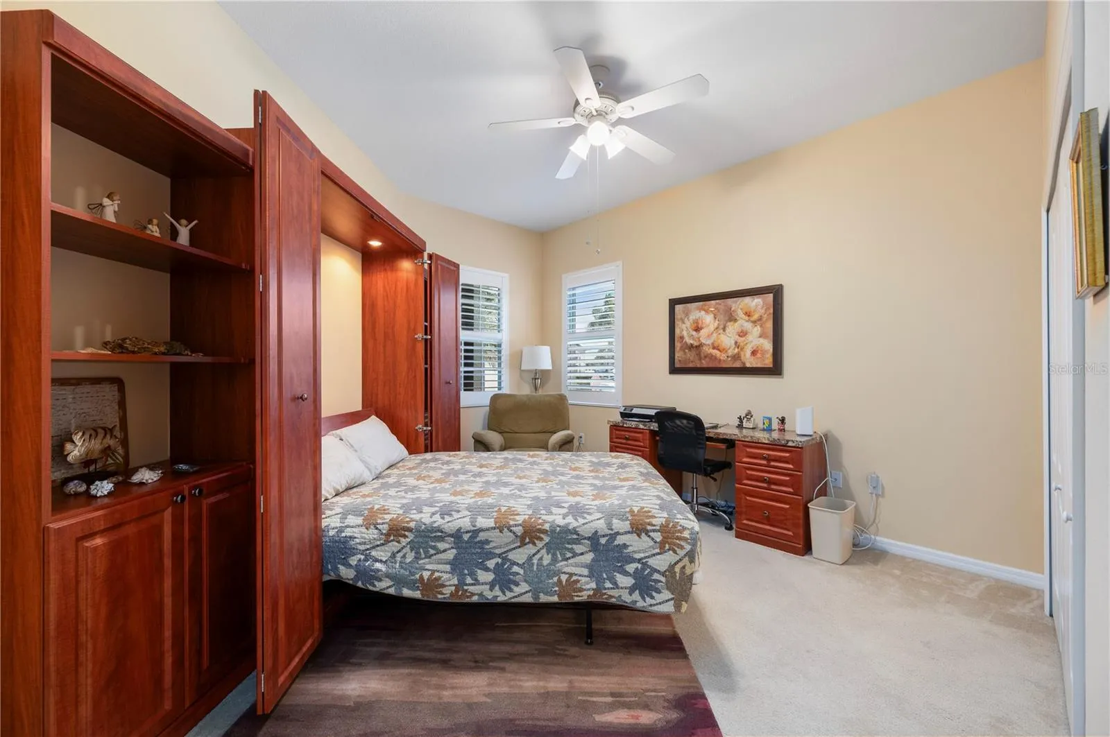 Murphy bed in guest bedroom