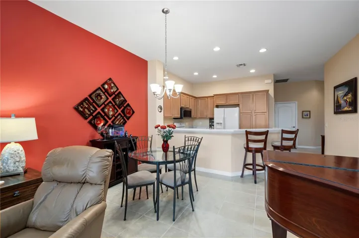 Tile floors in the livingareas