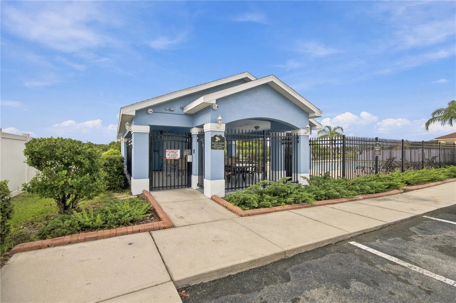 Mailboxes &amp; Pool area