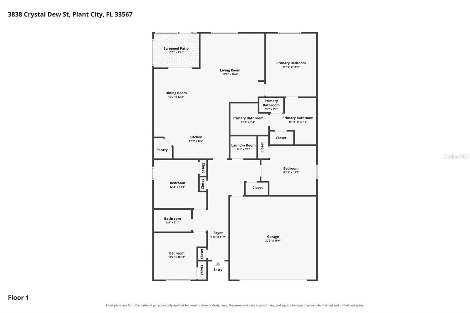 Spacious house layout