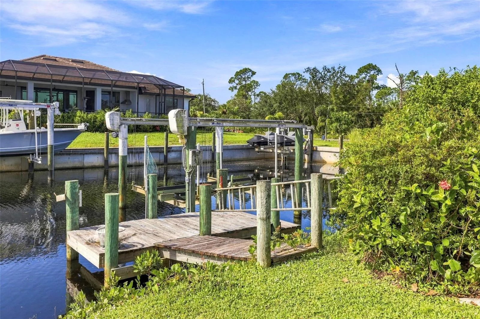 dock and 10,000# lift are ready for your boat