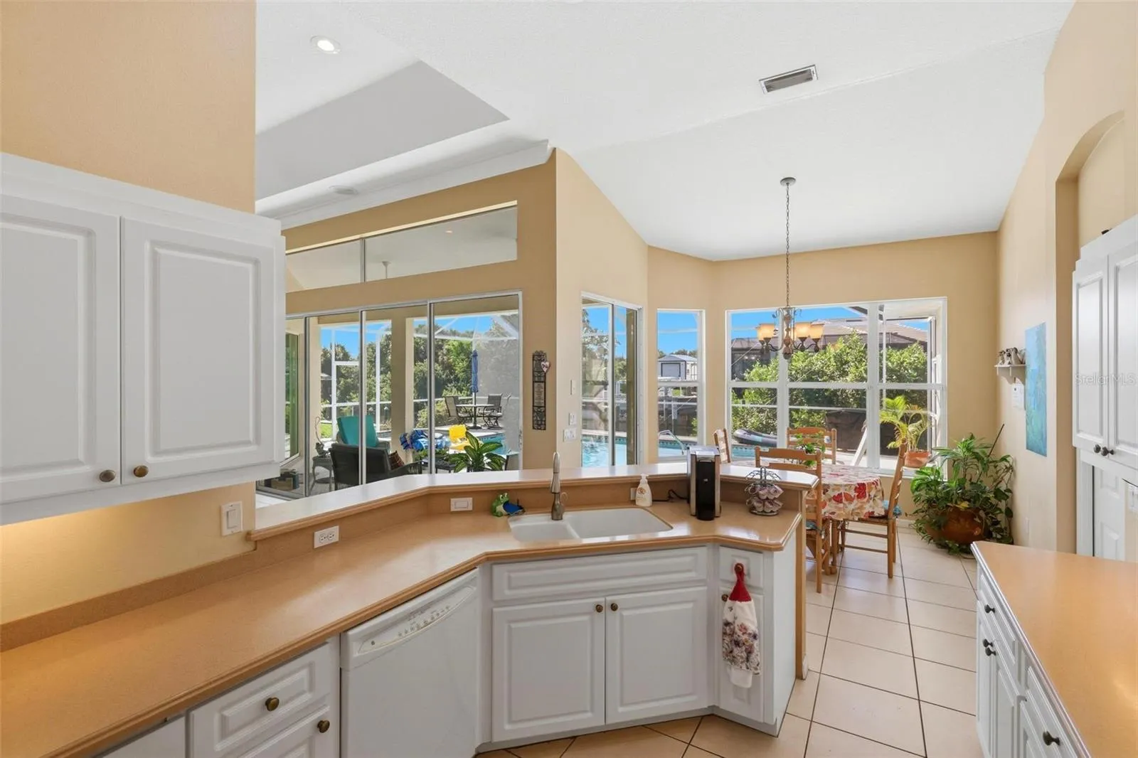 Panoramic water views from the great room, kitchen and informal dining area.
