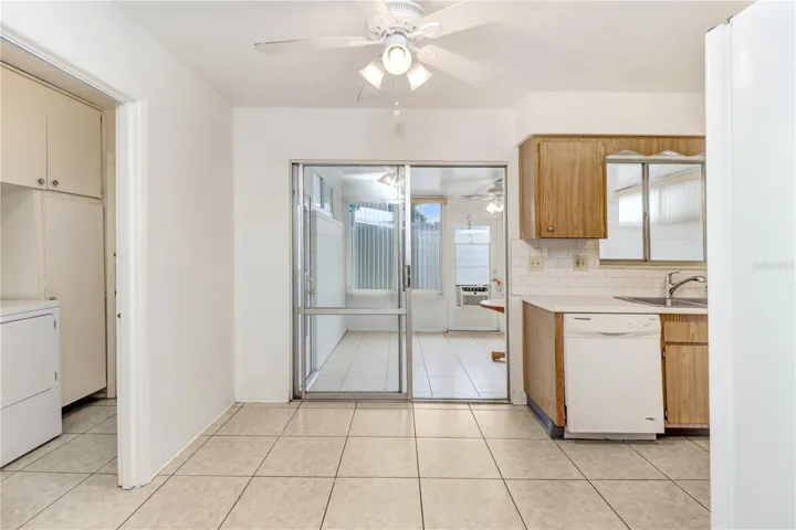 View shows Laundry, Florida Room and Kitchen
