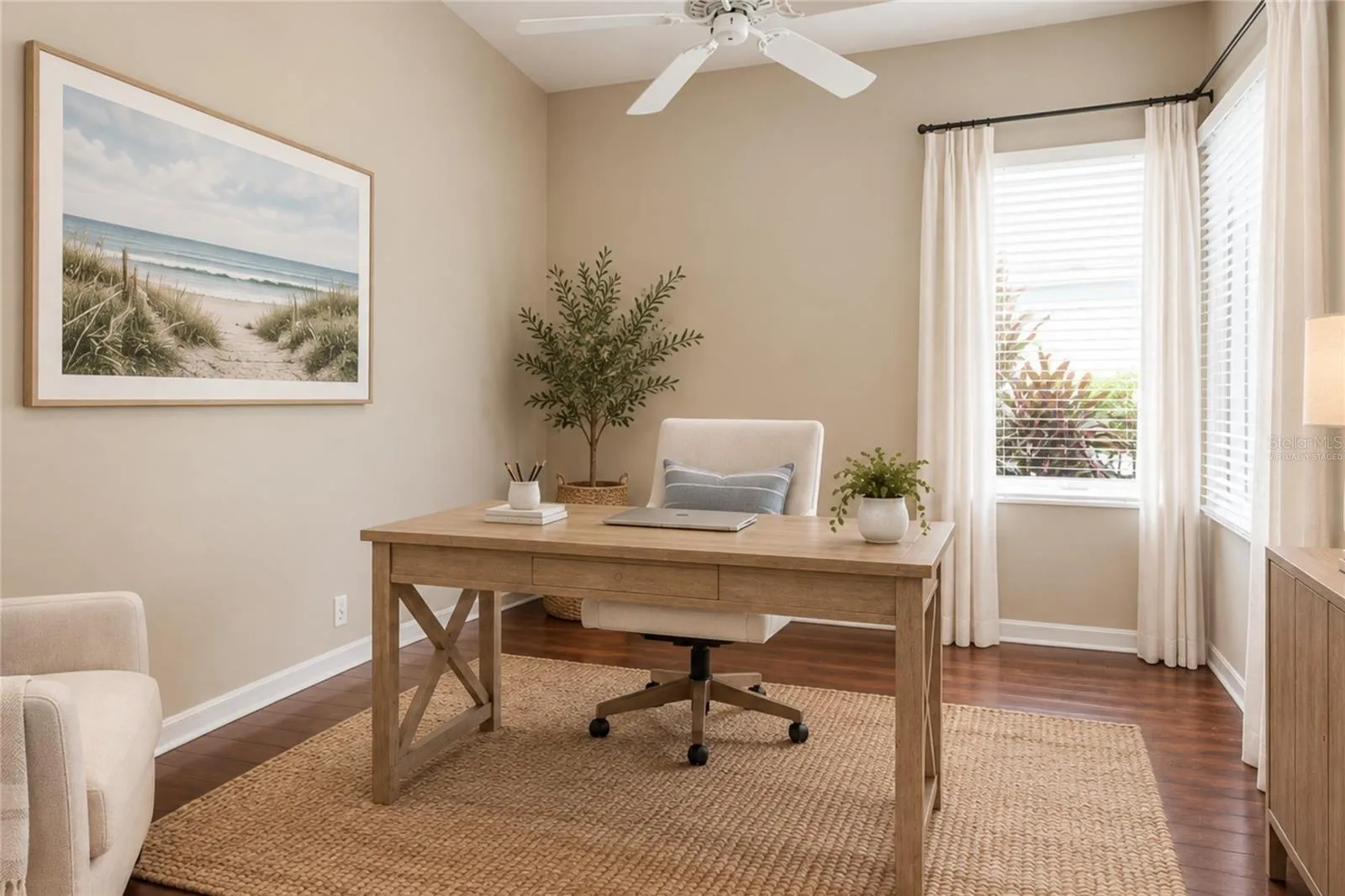 Virtually staged private den