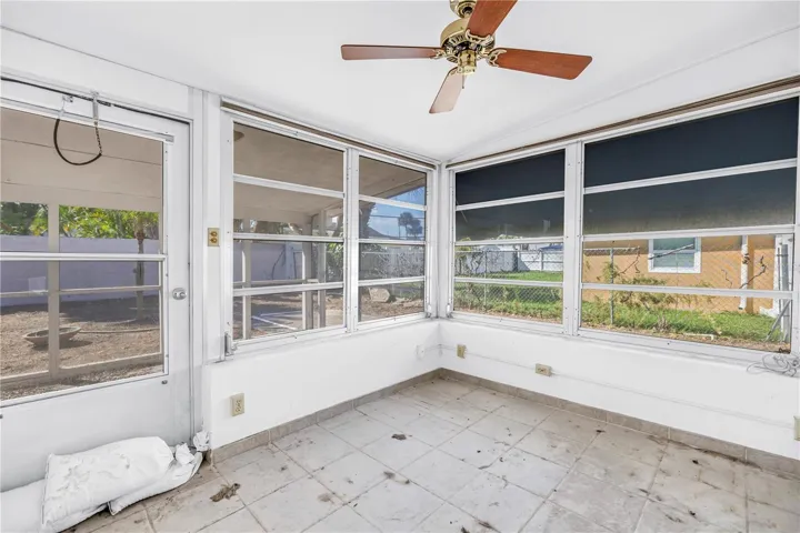 Sunroom off of the dining room