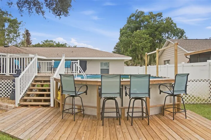 Above Ground Pool &amp; Bar Deck