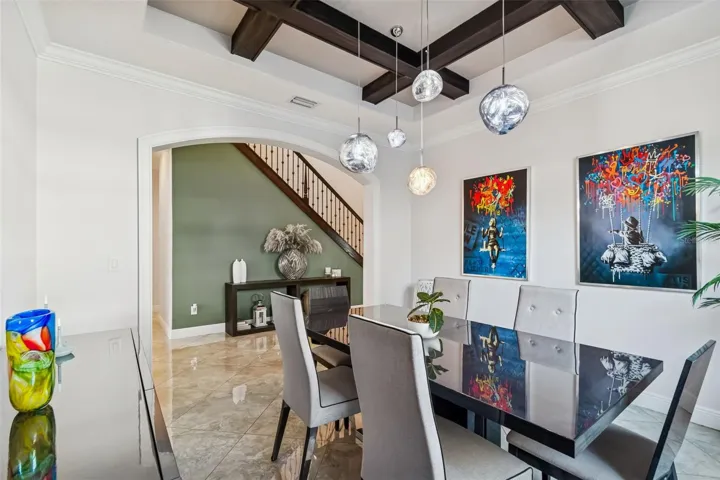 A second view of the formal dining room, looking toward the foyer and the rest of the home.