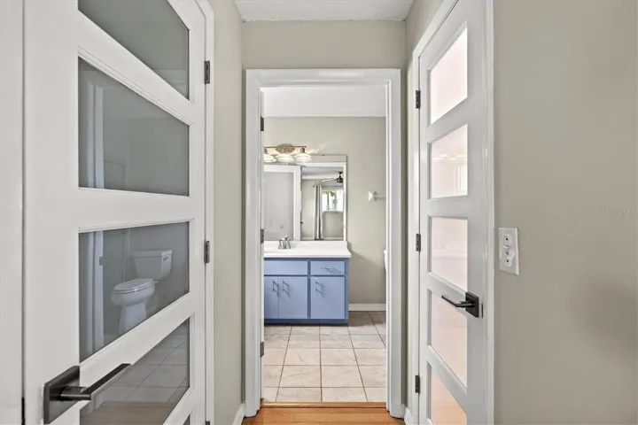 Primary closets and ensuite bath