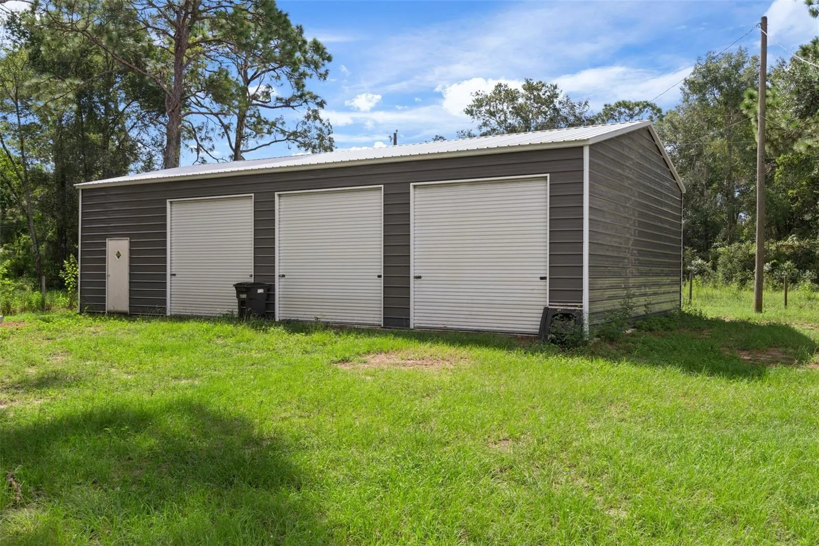 30’X50’ detached three-bay workshop/ garage built in 2024.