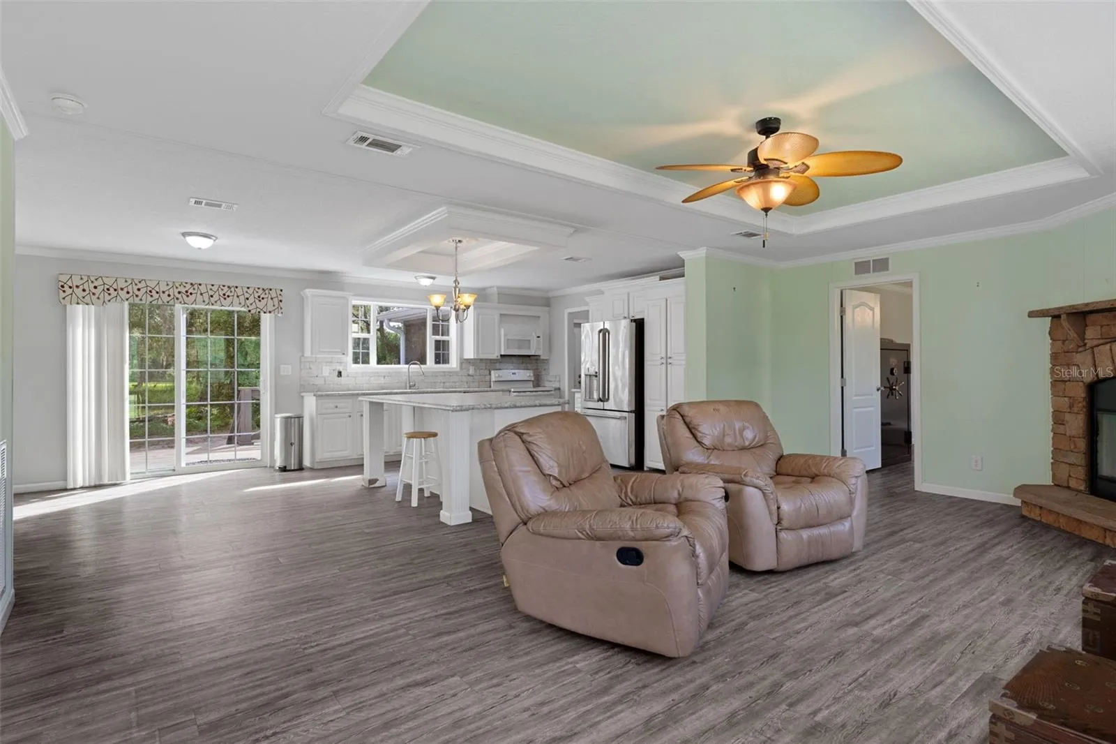 Open living and kitchen spaces create an easy flow for everyday living and entertaining.