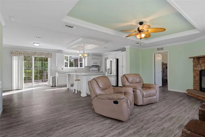 Open living and kitchen spaces create an easy flow for everyday living and entertaining.