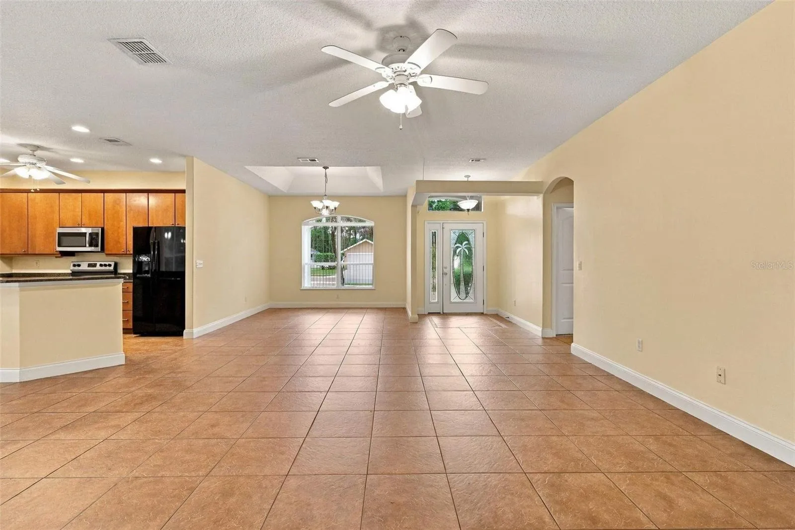 Living Room to Front Door From French Doors