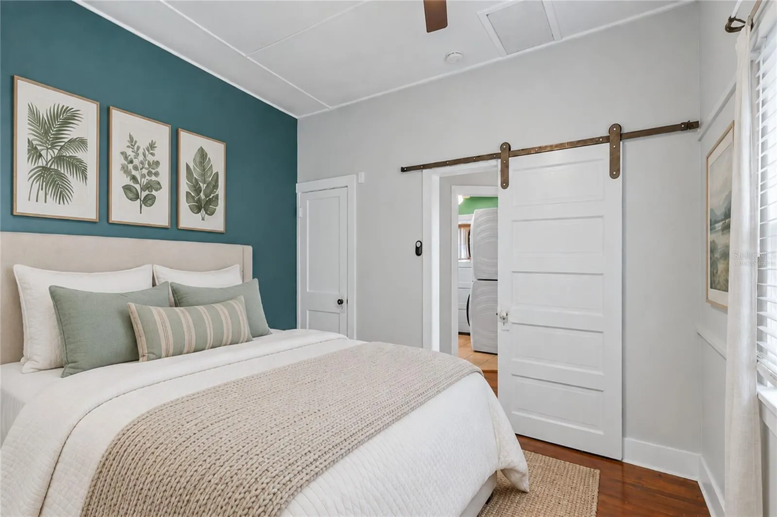 Virtually staged image. Primary bedroom.