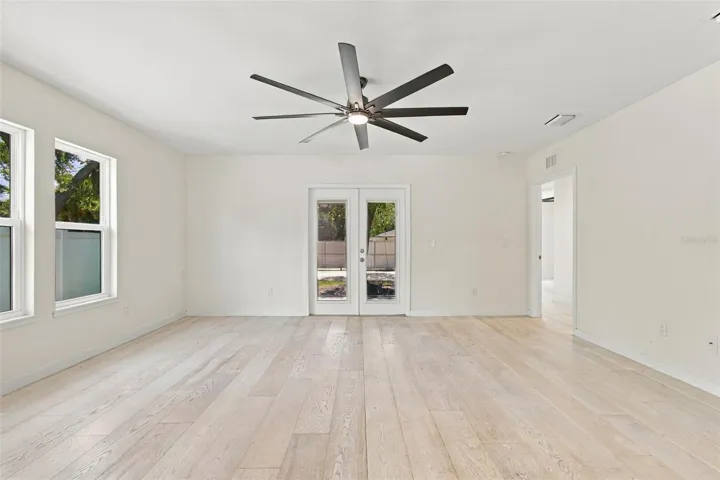Note the french doors leading to the back porch