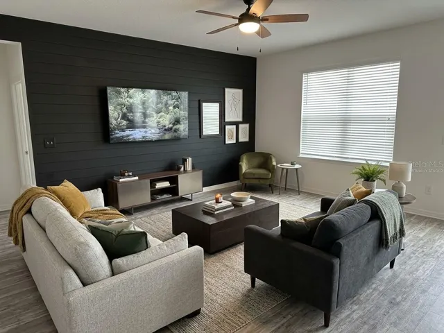 Virtually staged Living room