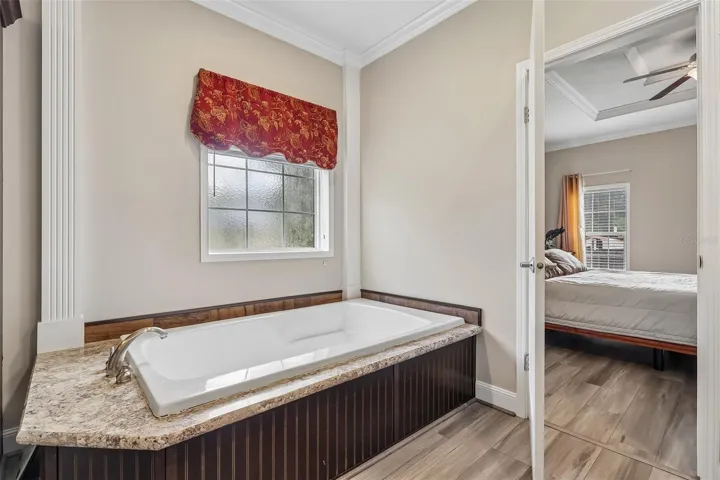 The Primary en suite garden tub.