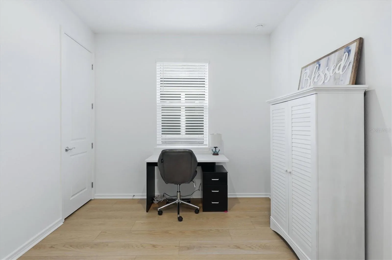 Currently used as an office it is a 3rd bedroom