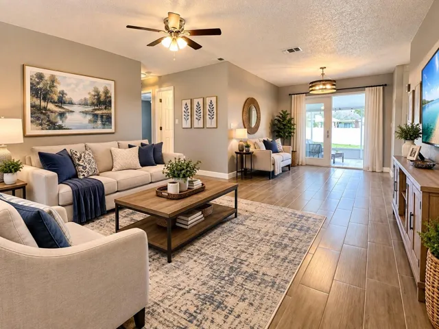 virtual staged living room