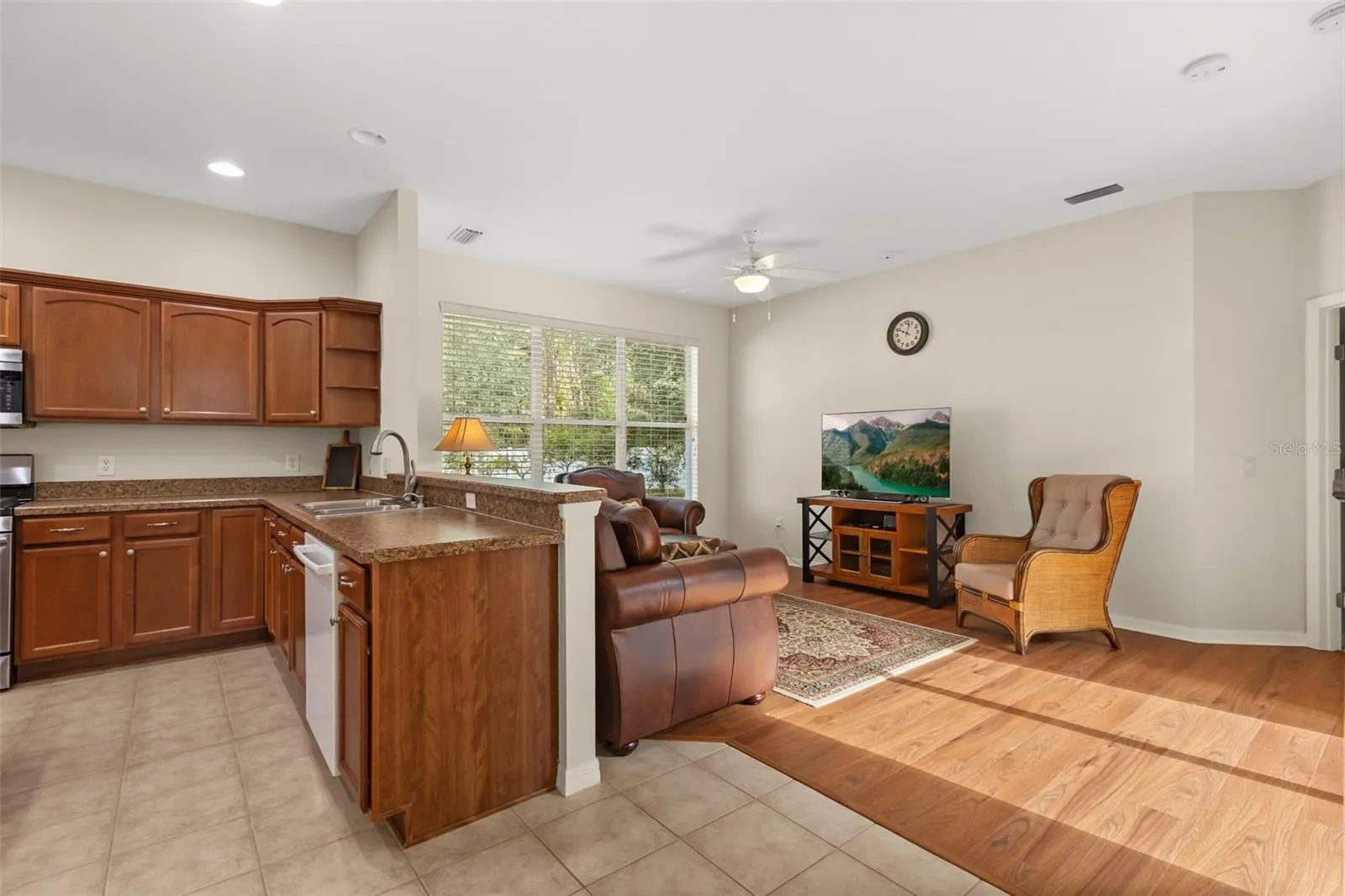 Open-Concept Kitchen and Living Room