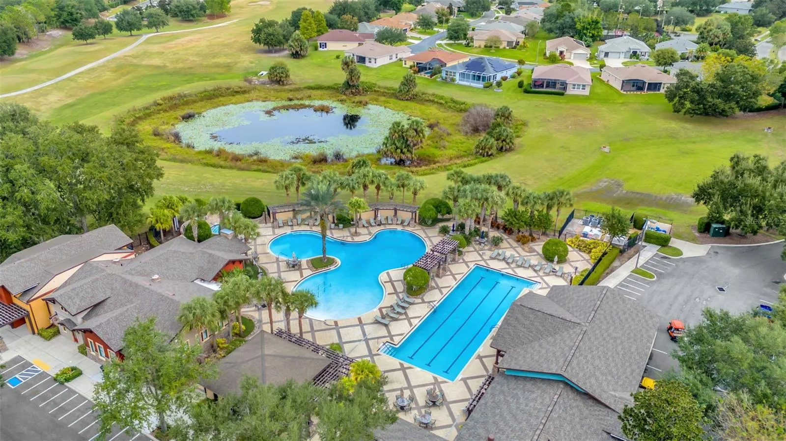 Aerial View of Arlington Ridge Community Pool &amp; Lap Pool