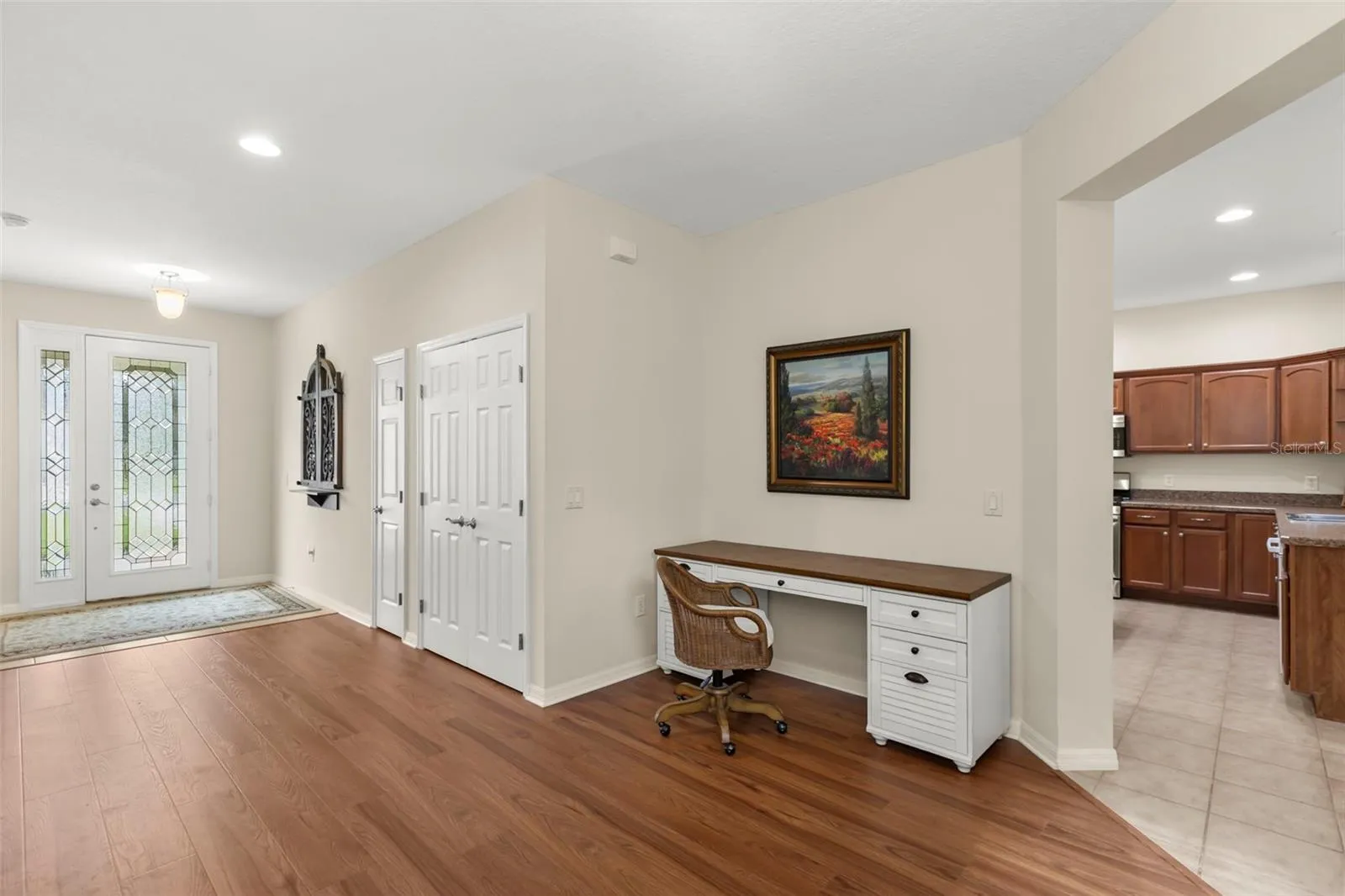 Versatile Flex Room with View to Kitchen and Front Entry