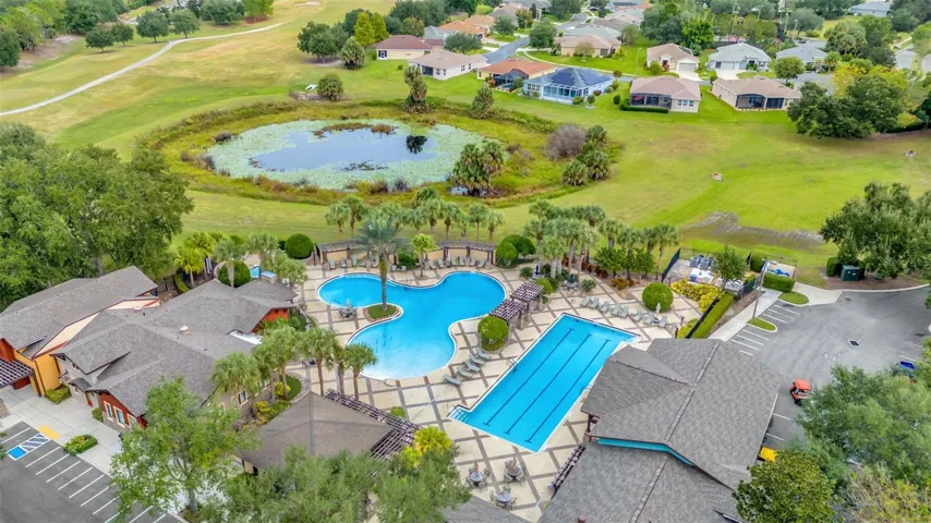 Aerial View of Arlington Ridge Community Pool &amp; Lap Pool