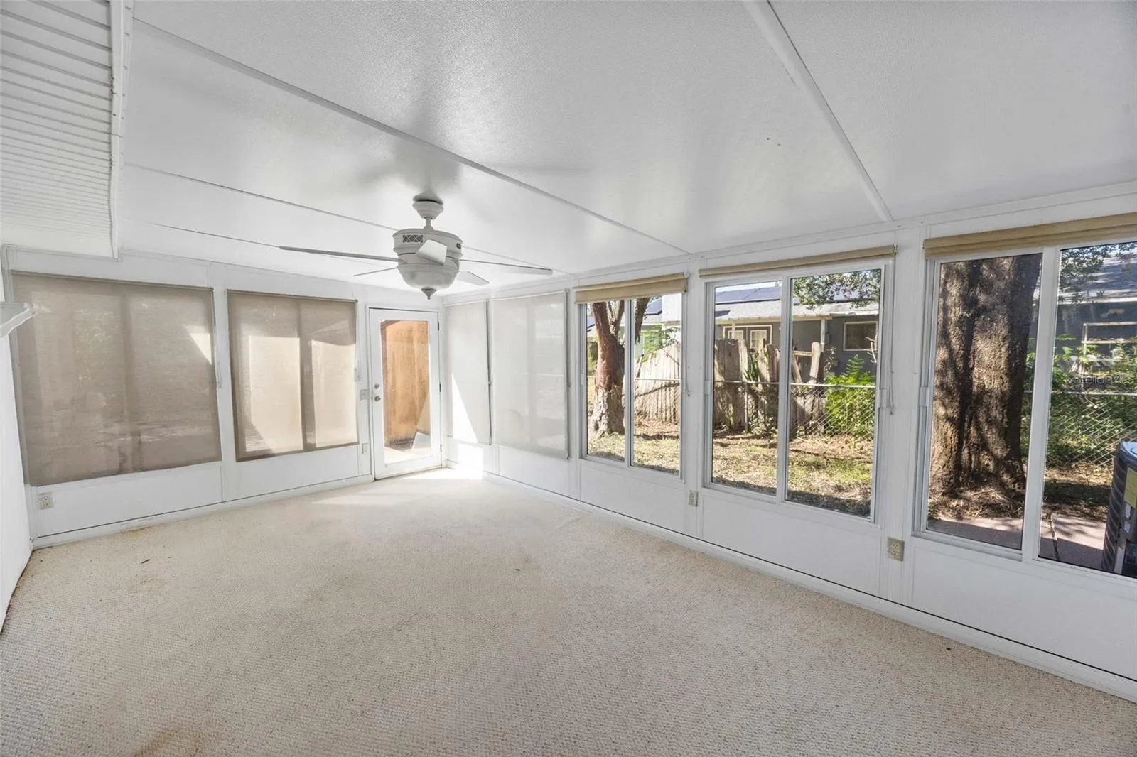 Rear Porch, virtually decluttered