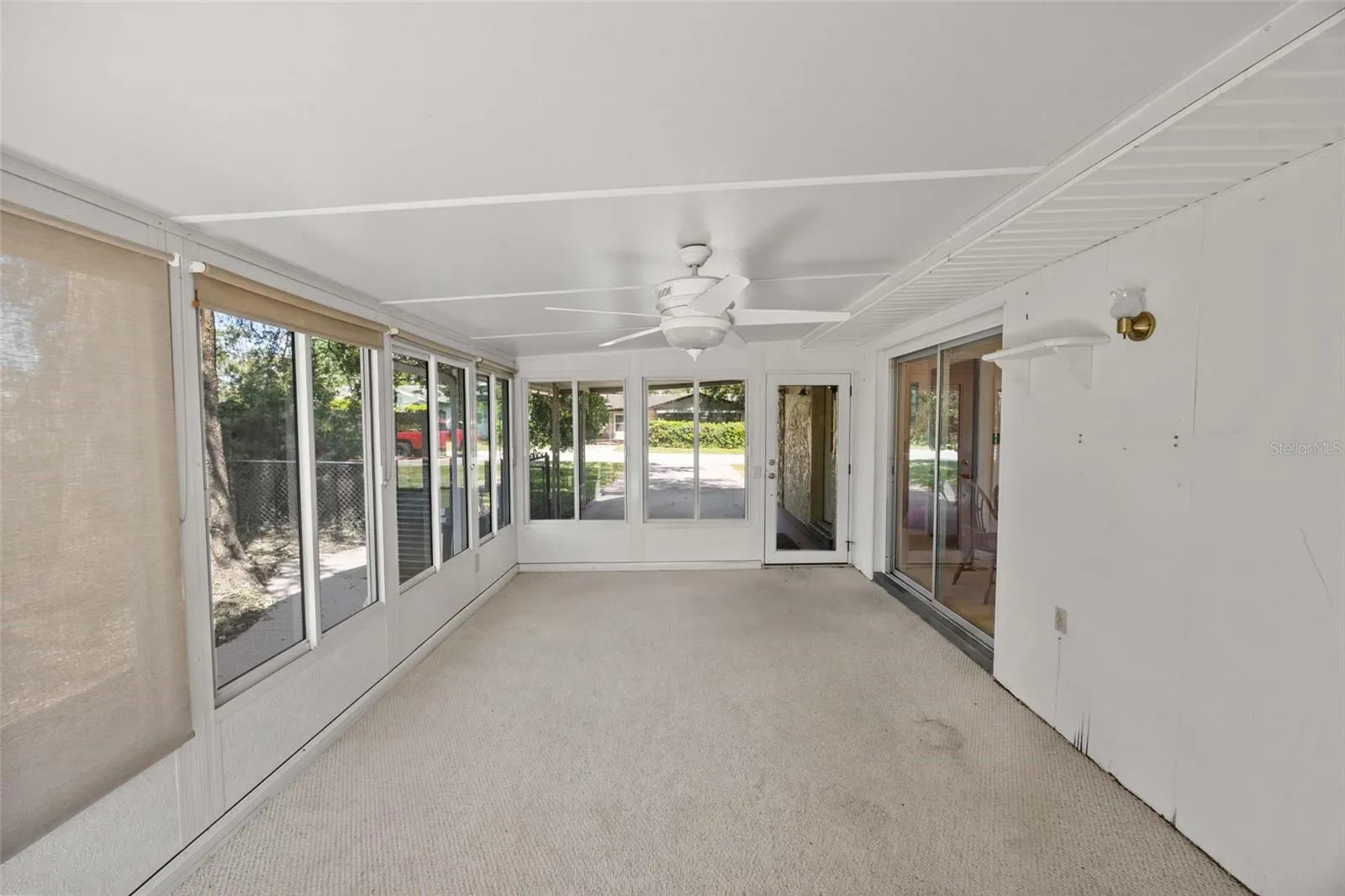 Rear Porch, virtually decluttered