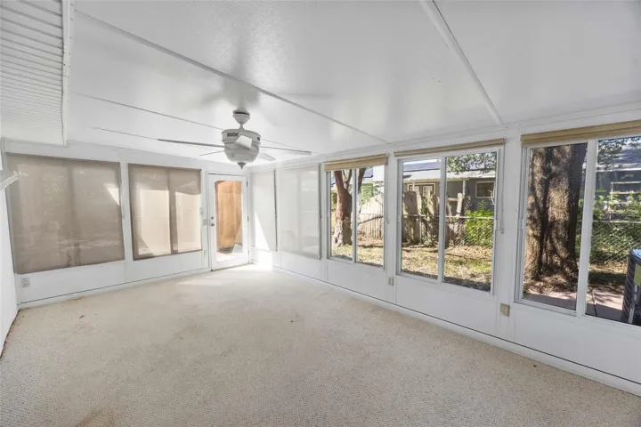 Rear Porch, virtually decluttered