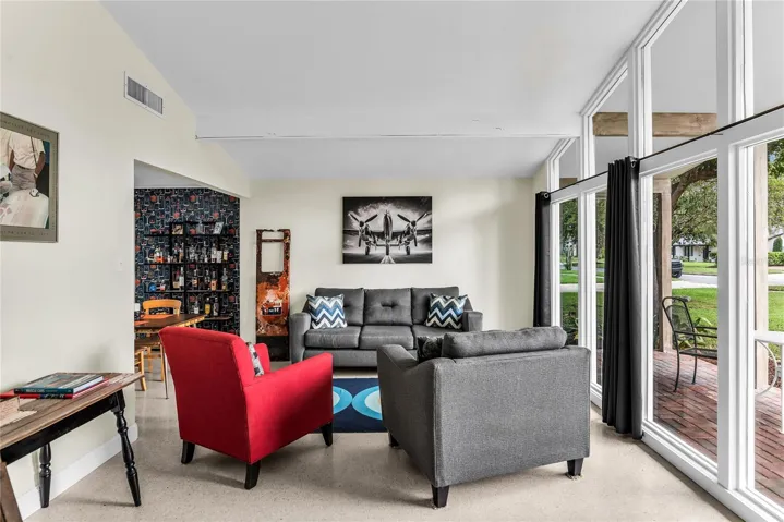 Living Room with NEW Picture Windows