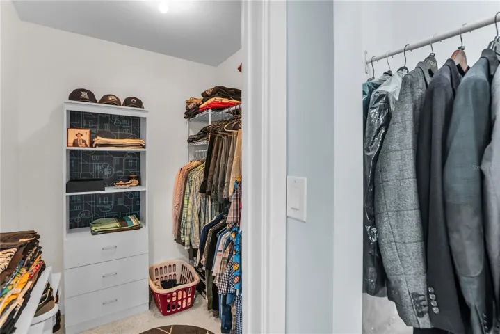 Two primary closets