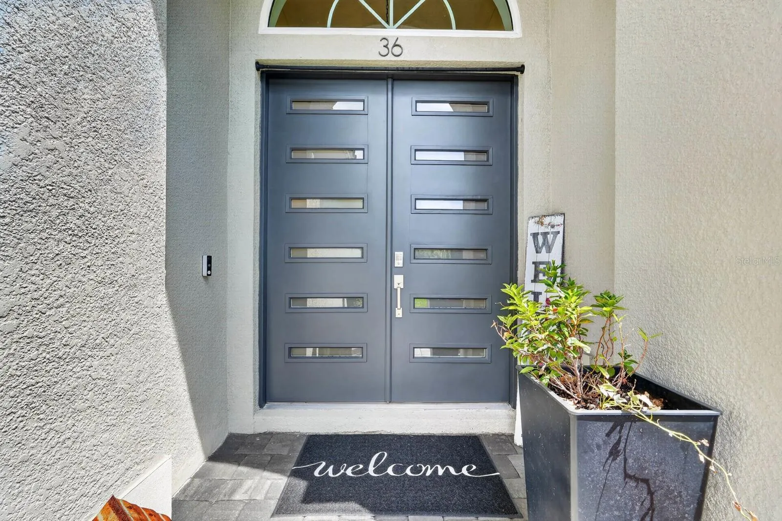 Double door entry with keypad lock