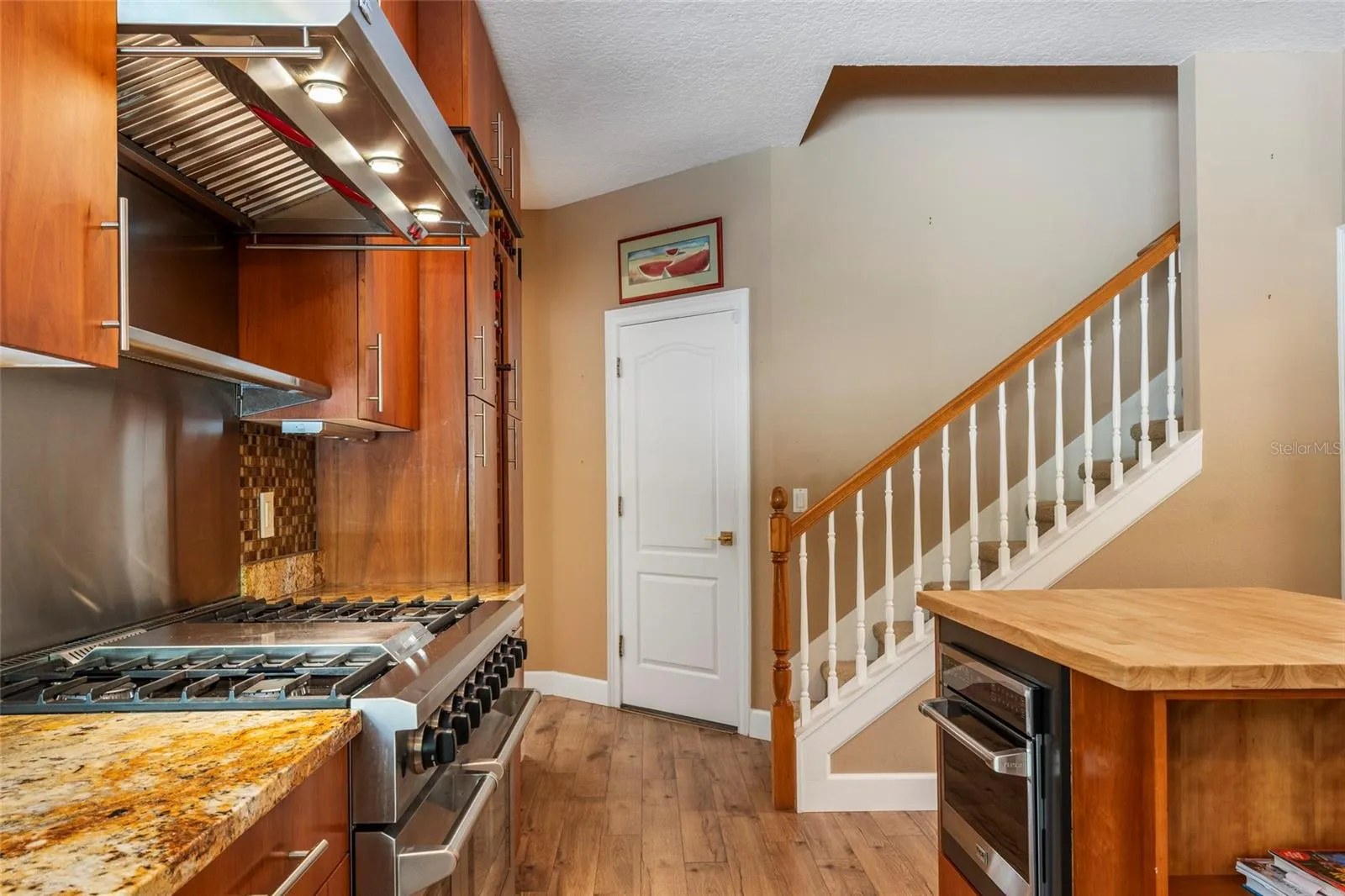 New Microwave and Butcher Block Top Island