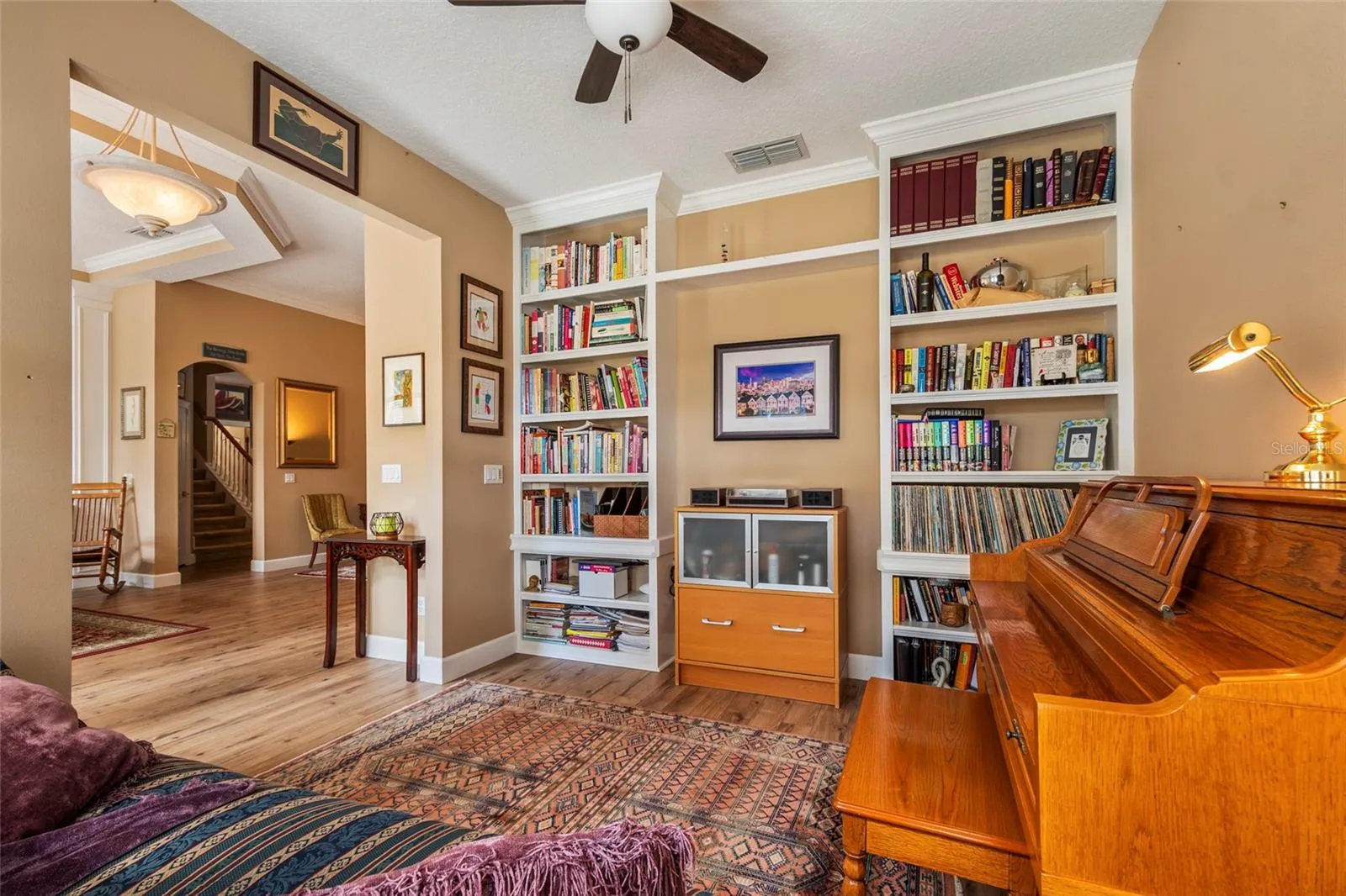 Dedicated Office/Den with Built In Shelving