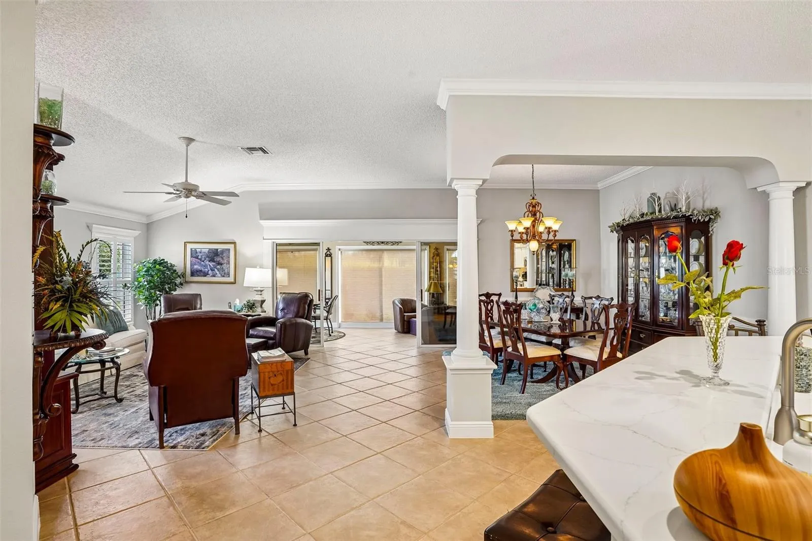 Living Room Left - Dining Room Right