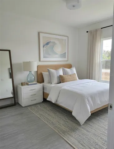 Virtually staged bedroom