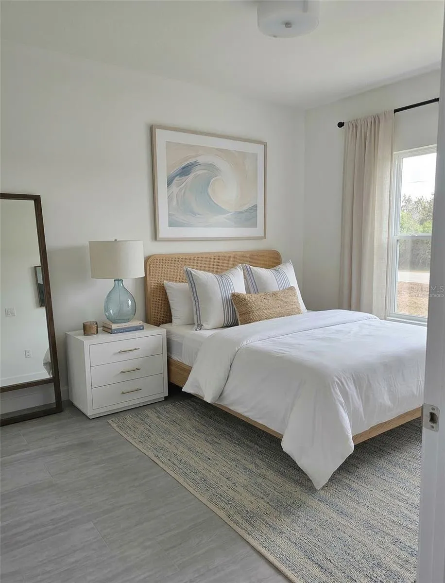 Virtually staged bedroom